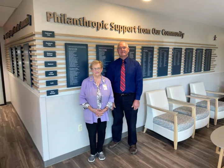 Morris Hospital Installs New Volunteer/Donor Recognition Wall in Main Lobby